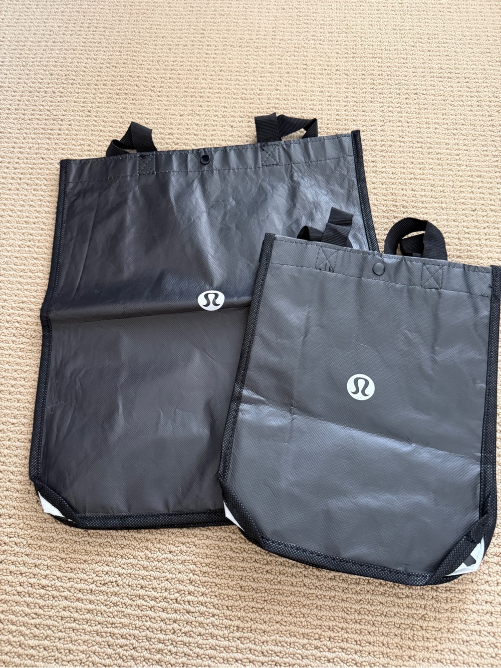 lululemon athletica Black Reusable Tote Bag Bundle